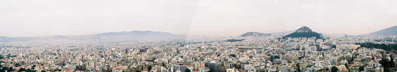 Vue d'athnes sur 180 depuis l'Acropole