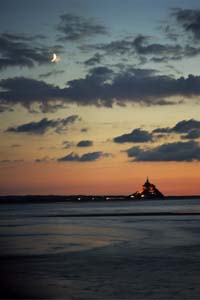 le mont Saint Michel vu de la pointe du groin du Sud